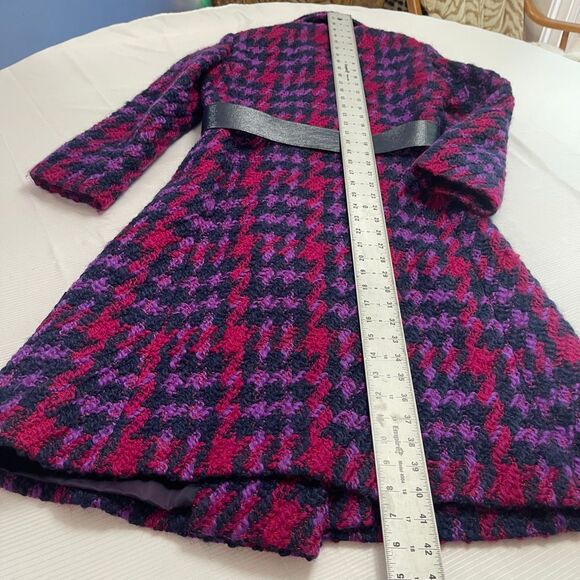 B. Altman & Co. VTG Plaid Art To Wear Artsy Coat Jacket Sz XS Small See Measure - Picture 6 of 10